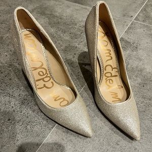 Gold Glitter Sam Edelman Heels